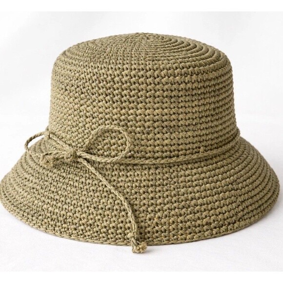 Corriboree Australia Olive Green Raffia Straw Hat Women Packable main image 16